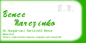 bence marczinko business card