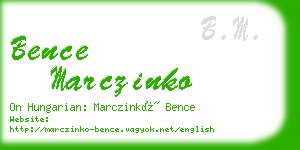 bence marczinko business card